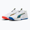 Handballschuhe PUMA Accelerate Turbo 4 Game On puma white/glowing red/ultra blue 11