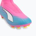 Kinder Fußballschuhe PUMA Ultra 6 Match+ LL FG/AG Jr poison pink/puma white/sun stream/bright aqua/puma black 7