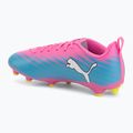 Kinder Fußballschuhe PUMA Ultra 6 Play FG/AG Jr poison pink/puma white/sun stream/bright aqua/puma black 3
