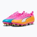 Kinder Fußballschuhe PUMA Ultra 6 Play FG/AG Jr poison pink/puma white/sun stream/bright aqua/puma black 4