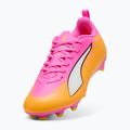 Kinder Fußballschuhe PUMA Ultra 6 Play FG/AG Jr poison pink/puma white/sun stream/bright aqua/puma black 5