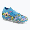 Fußballschuhe PUMA Future 9 Ultimate Advanced Level FG puma white/blue glimmer/pink glimmer/yellow alert