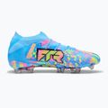 Fußballschuhe PUMA Future 9 Ultimate Advanced Level FG puma white/blue glimmer/pink glimmer/yellow alert 2