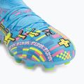 Kinder-Fußballschuhe PUMA Future 9 Match Advanced Level FG/AG Jr puma white/blue glimmer/pink glimmer/yellow alert 7