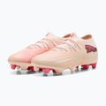 Fußballschuhe PUMA Future 9 Ultimate Low FG sugared almond/puma white/ultra red/puma black 3