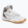 Herren-Basketball-Schuhe PUMA Playmaker Pro Mid Trophäen aschgrau/Gusseisen/Puma Gold