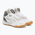 Herren-Basketball-Schuhe PUMA Playmaker Pro Mid Trophäen aschgrau/Gusseisen/Puma Gold 4