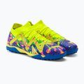 PUMA Future Match Energy TT Herren Fußballschuhe Ultra Blau/Gelb Alert/Leuchtend Pink 4