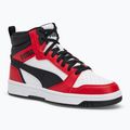 PUMA Rebound V6 Mid Jr Kinderschuhe puma schwarz/stark grau
