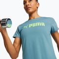 Damen-Trainings-T-Shirt PUMA Fit Logo Ultrabreathe Fettblau/Schnellgrün 3