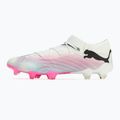 PUMA Future 7 Ultimate Low FG/AG weiß/schwarz/Giftrosa/helles Aqua/Silbernebel Fußballschuhe 8