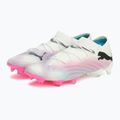 PUMA Future 7 Ultimate Low FG/AG weiß/schwarz/Giftrosa/helles Aqua/Silbernebel Fußballschuhe 10