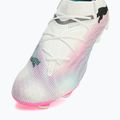 PUMA Future 7 Ultimate Low FG/AG weiß/schwarz/Giftrosa/helles Aqua/Silbernebel Fußballschuhe 12