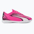 PUMA Ultra Play TT Jr Kinder Fußballschuhe Gift Pink/Puma Weiß/Puma Schwarz 2