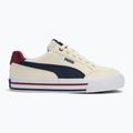 PUMA Court Classic Vulc FS Kinderschuhe warm weiß/puma navy/zucker mandel 2