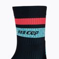 CEP Miami Vibes 80's Herren Kompression Laufsocken schwarz/blau/rosa 5