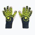 Torwarthandschuh uhlsport Prediction Supergrip + Finger Surround navy/weiß/fluo gelb