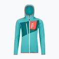 Damen Ortovox Fleece Grid Hoody Türkis 8720100036