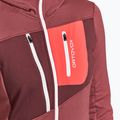 Damen-Trekking-Sweatshirt Ortovox Fleece Grid Hoody rot 87201 5