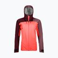 Damen ORTOVOX Westalpen 3L Hellorange und kastanienbraune Regenjacke 7021200018 5