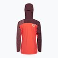 Damen ORTOVOX Westalpen 3L Hellorange und kastanienbraune Regenjacke 7021200018 2