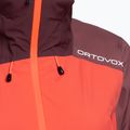 Damen ORTOVOX Westalpen 3L Hellorange und kastanienbraune Regenjacke 7021200018 3