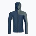 Herren ORTOVOX Fleece Light Grid Kapuzensweatshirt Tiefsee 7