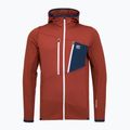 Sweatshrit Hoodie Herren ORTOVOX Fleece Grid Hoody clay orange