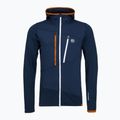 Sweatshrit Hoodie Herren ORTOVOX Fleece Grid Hoody deep ocean