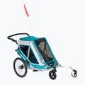 Qeridoo Speedkid2 zweisitziger Fahrradanhänger blau Q-SK2-21-P