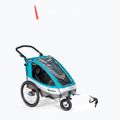 Qeridoo Sportrex1 Einzelperson Fahrradanhänger blau Q-SR1-21-P