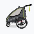 Fahrradanhänger 2 Sitzer Qeridoo Qupa 2 grau-gelb Q-QUP2-22-LI 2