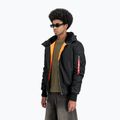 Herren Alpha Industries MA-1 Bomberjacke mit Kapuze schwarz