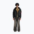 Herren Alpha Industries MA-1 Bomberjacke mit Kapuze schwarz 2