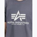 Alpha Industries Herren Basic grau-schwarzes T-shirt 4