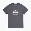 Alpha Industries Herren Basic grau-schwarzes T-shirt 8