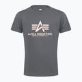 Alpha Industries Herren Basic grau-schwarzes T-shirt 5