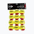 Kinder-Tennisbälle Dunlop Stage 3 12 stück rot-gelb 61344