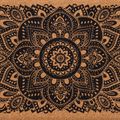 Yoga Design Lab Kork Yoga Würfel braun BL-Kork-Mandala schwarz 6