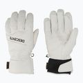 Skihandschuhe Herren Descente 5 Finger Leather white