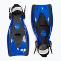 TUSA Tauchset Maske + Schnorchel + Schwimmflossen blau UP-3521 3