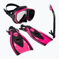 TUSA Tauchset Maske + Schnorchel + Schwimmflossen rosa UP-1521