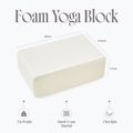 Yoga-Block Myga Foam Block do jogi cream 2