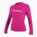 Damenschwimmen Langarm O'Neill Basic Skins Sun Shirt fuchsrosa