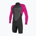 Kinder-Neoprenanzug O'Neill Youth Reactor-2 2mm Back Zip LS Spring black/berry