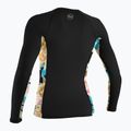 Damenschwimmen Langarm O'Neill Side Print Rash Guard schwarz/mikah floral 2