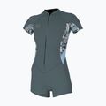 Damen-Neoprenanzug O'Neill Bahia 2/1 Front Zip SS Spring shade/palmento tropical/faded denim