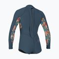 Kinder-Neoprenanzug O'Neill Girls Bahia 2/1 Back Zip LS Spring copen blue/painted tropics/copen blue 2