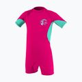 Kinder-Badeanzug O'Neill Child Basic Skins UV Spring IT4 Wassermelone/helles Aqua/weiß