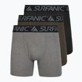 Herren Thermo-Boxershorts Surfanic Carbondri 3 Paar Black/Grey/Khaki